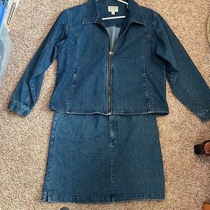 Cabela’s Jean Jacket and Skirt